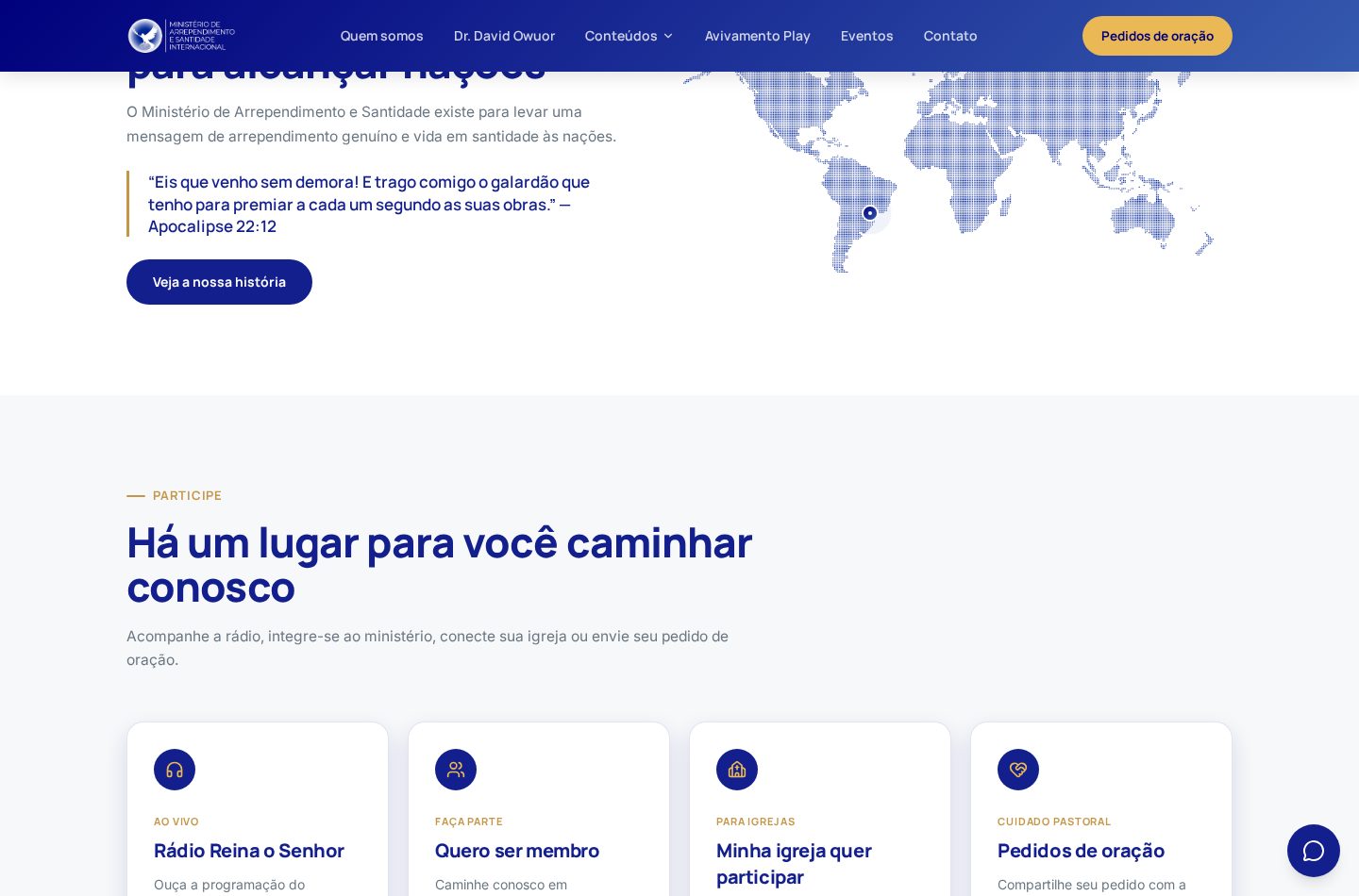 Ministério de Arrependimento e Santidade — nações