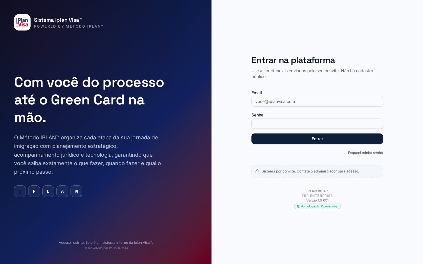 Iplan Visa — portal do cliente
