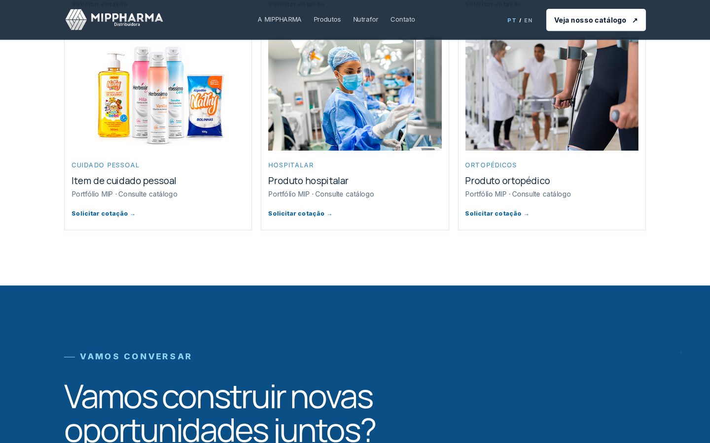 MIPPHARMA — grade de categorias